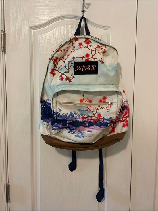 jansport right pack cherry blossom Backpack Adjustable straight cut padded shoulder straps help carry larger loads with less strain JanSport Right Pack Expressions Backpack